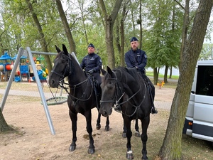 dwóch policjantów na koniach