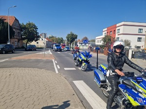 policjant na motocyklu