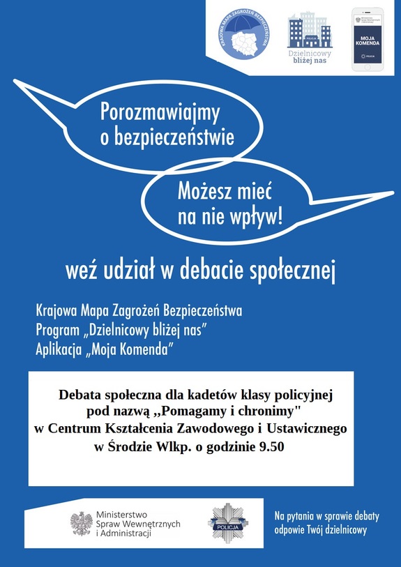 Debata społeczna pn. „Pomagamy i chronimy"